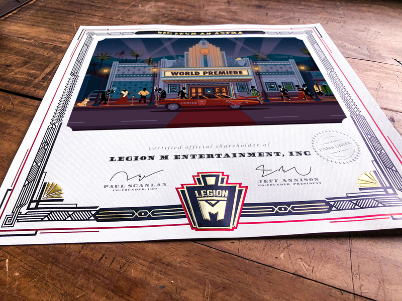 LEGION M - Investor Certificate Limited Edition (Standard) -- PRE-ORDER