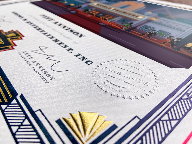 LEGION M - Investor Certificate Limited Edition (Personalized) -- PRE-ORDER