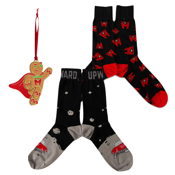 LEGION M - Holiday Stocking Stuffer - Sock & Ornament Pack