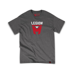 LEGION M - Classic Shield Logo - Unisex Charcoal Tee