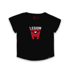 LEGION M - Classic Shield Logo - Women's Black Tee