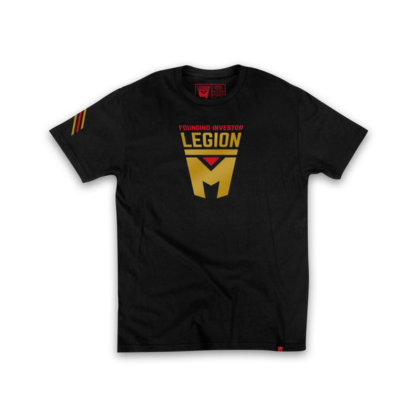 LEGION M - Founding Investor Gold Edition - Black Tee