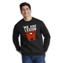 LEGION M - We Are Legion M Stacked Shield - Black Pullover Sweater