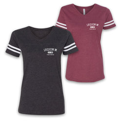 LEGION M - Fans Unite Varsity Womens V-Neck Jersey Tee