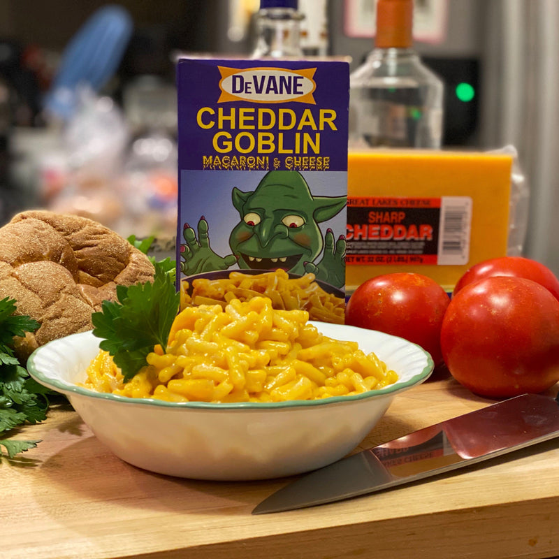 MANDY - Cheddar Goblin Macaroni & Cheese