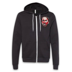 MANDY - Red Miller Bloody Head - Pocket Print Zip-Up Hoodie