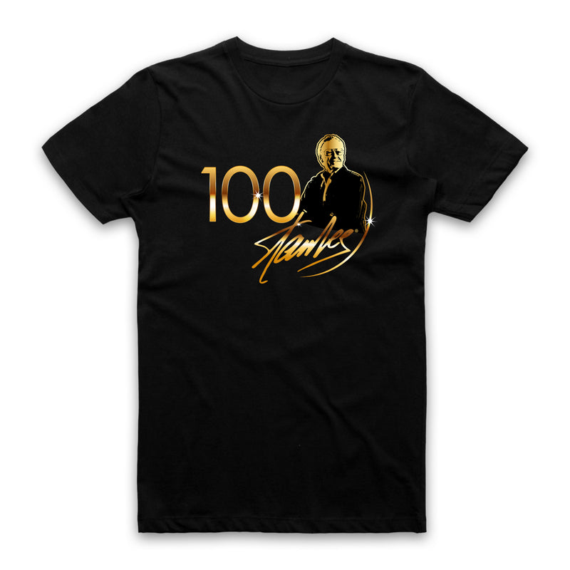STAN LEE CENTENNIAL - Gold Foil 100 Logo Tee