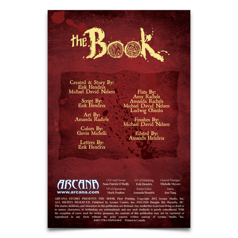 THE BOOK - Graphic Novel Paperback Signed by Author Erik Hendrix